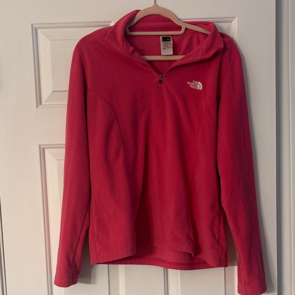 The North Face Women's Bright Pink Quarter-Zip Fleece